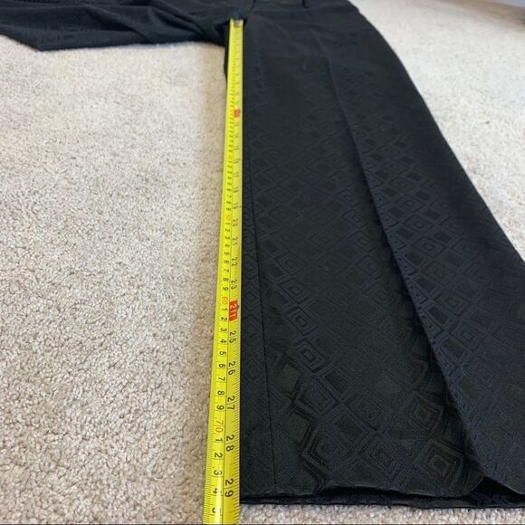 Isabella DeMarco Black printed dress pants trousers Sz 8 - Picture 9 of 13